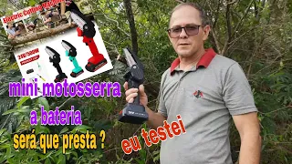 Mini motosserra de poda, será que presta? EU TESTEI!