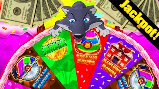 FIRST SPIN BONUS On Casino Free Play! Huff N More Puff Slot Machine JACKPOT HAND PAY!