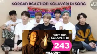 Bts reaction bollywood song || bts reaction kolaveri Di song by danush