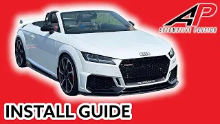 AUDI TTRS MK3 - HOW TO INSTALL AUTOMOTIVE PASSION CARBON SIDE SKIRTS & FRONT SPLITTER LOWLINE KIT