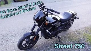 HARLEY DAVIDSON STREET 750 - HANDLE BAR UPGRADE - Z BARS INSTALL AND REVIEW - (2021)