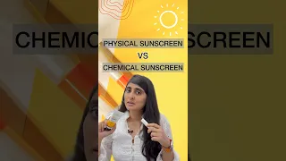 Physical sunscreen Vs Chemical sunscreen #shorts #sunscreen