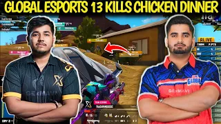 GLOBAL ESPORTS 13 KILLS WWCD 😱 TX vs GE 🤯 NINJABOI 1V4 🔥 BGMI