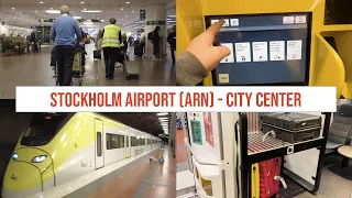 Stockholm Airport (ARN) to Stockholm City Center with Arlanda Express - FASTEST WAY TO THE CITY