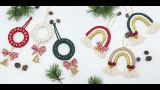 DIY macrame rainbow tutorial: make your own decoration hanging for your Christmas tree 2