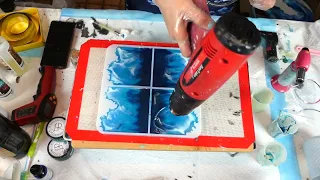 Playing around with some resin ocean coasters. Video #349