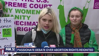 Pro-choice Chicago demonstrators rally downtown for abortion rights