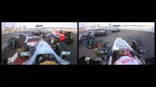 Hamilton and Grosjean - Abu Dhabi 2013 Dual Onboard Replay