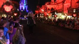 Headless Horseman rides down Main Street during Mickey's Not So Scary Halloween Party