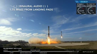 Like you're there - First launch ever recorded with 3D audio (the First SpaceX Falcon Heavy)