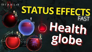 Health globe status effects - Diablo 4 UI