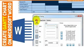 How to create GANTT Chart on Microsoft Word