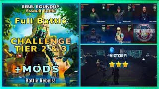 REBEL ROUND UP FULL BATTLE CHALLENGE TIER 2/3 SQUAD + MODS. SWGOH