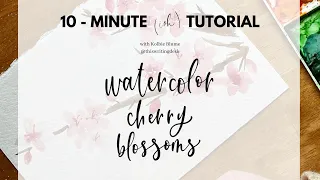 10-Minute Tutorial: Watercolor Cherry Blossoms