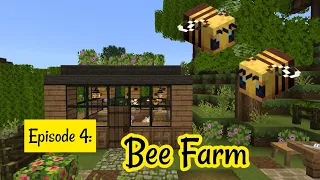 Minecraft BE - Episode 4 - Bee Farm 🐝🍯✨