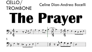 The Prayer Cello Trombone Sheet Music Backing Track Play Along Partitura