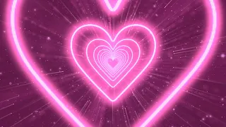 Neon Heart Background💖Pink Heart Background | Neon Heart Background Video | Wallpaper Heart Loop