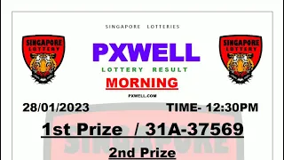 PXWELL LOTTERY DRAW MORNING LIVE 12:30 PM 28/01/2023 SINGAPORE LOTTERY PXWELL LIVE TODAY RESULT