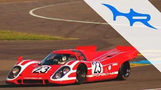 Two 1970 Porsche 917Ks in action at Le Mans (Pure Flat 12 Sound)