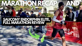 Saucony Endorphin Elite Full Marathon REVIEW || Ventura Marathon RECAP