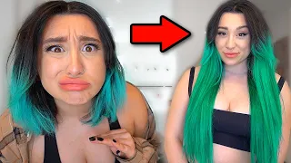 I TRIED HAIR EXTENSIONS TO GROW MY DAMAGED HAIR OUT  *AMAZING RESULTS*