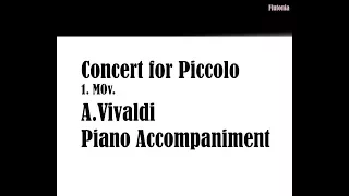 1.Mov Piccolo concerto-A.Vivaldi, Piano accompaniment,Play along! Tempo 120 bpm