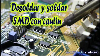 Solder and desolder electronic components SMD with soldering iron EASY AND QUICKLY