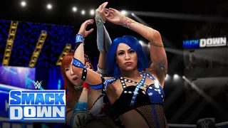 WWE 2K20 SMACKDOWN SASHA BANKS VS SANE - SD WOMEN'S TITTLE ELIMINATION CHAMBER QUALIFYING MATCH