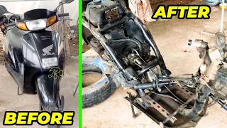 Old Honda Activa Full Dismantle for Paint Job | English
