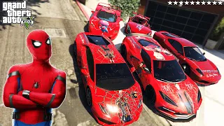 GTA 5 - Stealing MODIFIED SPIDERMAN Vehicles With FRANKLIN! | (Real Life Cars #01)