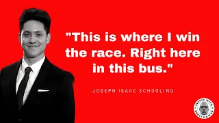 Joseph Schooling: "This is where I win the race. Right here in this bus."