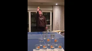 GREATEST Beer Pong Trick Shot EVER?! 👀 #shorts