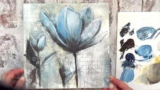 Simple Flower Painting/  Step by Step / Einfache Blumenmalerei/  /Schritt für Schritt/ MariArtHome