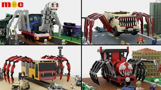 LEGO CURSED THOMAS EXE vs CHOO CHOO CHARLES mini vs BUS EATER vs MILITARY VEHICLE EATER | MOC man