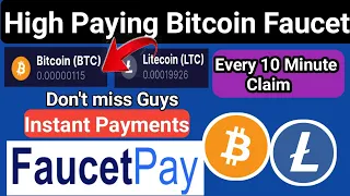 New High Paying Bitcoin Litecoin Site || Every 10 Minute Claim | Free Cryptocurrency Site 🤑