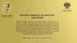 Portfolio Committee on Sport, Arts and Culture, 7th June 2022