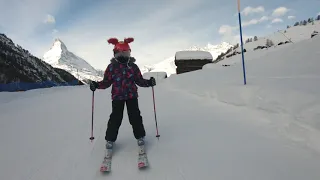 Kids ski lesson Zermatt Switerland