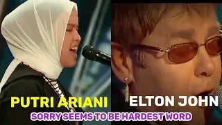 Master Piece Elton John - Putri Ariani Sorry Seems To Be Hardest Word #agt Recived #goldenbuzzer