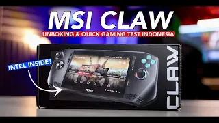 INIKAH ROG ALLY KILLER?! Handheld PC Gaming INTEL - MSI Claw Unboxing & Quick Review Indonesia