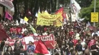 Protesters in Rio denounce Brazil's Bolsonaro