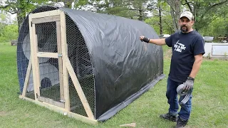 The Chickens MOVE into the HOOP COOP!