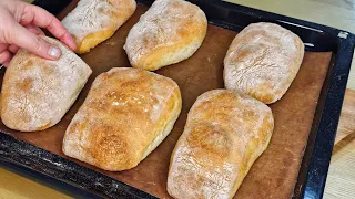 Cibata bread without kneading 🥖🥖 the easiest way to prepare fluffy and delicious homemade bread