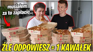 ZŁA ODPOWIEDŹ = 1 KAWAŁEK PIZZY CHALLENGE! *wydałem sporo* /w. @Sitr0x !