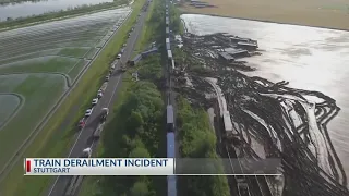Officials say Stuttgart train derailment due to straight-line winds