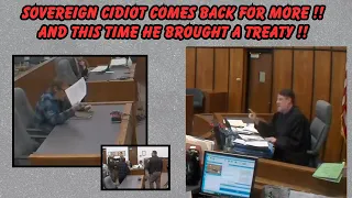 Sovereign Citizen thrown in jail for contempt comes back for more…THIS time he brought a TREATY! 🤣🤣