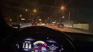 2021 Lamborghini Urus SUV POV Night Drive (4k) High Speeds Of 150MPH In Traffic (anxiety￼ Warning)