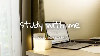 study with me | 🍃 relaxing 1-hour | pomodoro 2x25