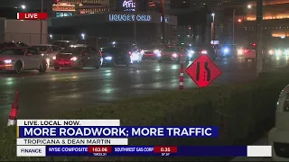 Las Vegas drivers see congested roads as work continues on I-15