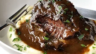 Slow Cooked Beef Cheeks in Red Wine Sauce