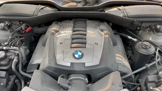 2006 BMW 750Li E66 4.8 V8 N62 Engine Test Run Video